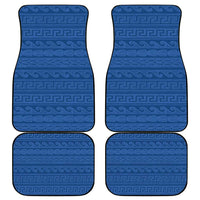 Vergina Sun Macedonia Car Mats Greek Pattern Blue - Wonder Print Shop