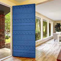 Vergina Sun Macedonia Door Cover Greek Pattern Blue - Wonder Print Shop