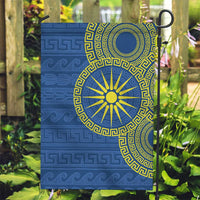 Vergina Sun Macedonia Garden Flag Greek Pattern Blue - Wonder Print Shop