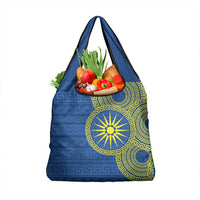 Vergina Sun Macedonia Grocery Bag Greek Pattern Blue - Wonder Print Shop