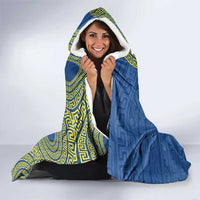 Vergina Sun Macedonia Hooded Blanket Greek Pattern Blue - Wonder Print Shop