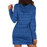Vergina Sun Macedonia Hoodie Dress Greek Pattern Blue - Wonder Print Shop