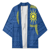 Vergina Sun Macedonia Kimono Greek Pattern Blue - Wonder Print Shop