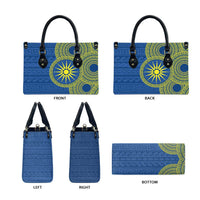 Vergina Sun Macedonia Leather Bag Greek Pattern Blue - Wonder Print Shop