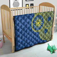 Vergina Sun Macedonia Quilt Greek Pattern Blue - Wonder Print Shop