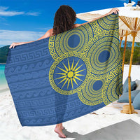 Vergina Sun Macedonia Sarong Greek Pattern Blue - Wonder Print Shop