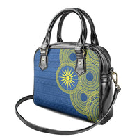 Vergina Sun Macedonia Shoulder Handbag Greek Pattern Blue - Wonder Print Shop