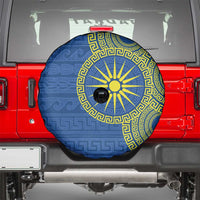 Vergina Sun Macedonia Spare Tire Cover Greek Pattern Blue - Wonder Print Shop