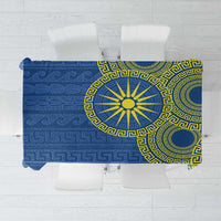 Vergina Sun Macedonia Tablecloth Greek Pattern Blue - Wonder Print Shop