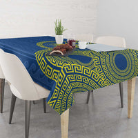 Vergina Sun Macedonia Tablecloth Greek Pattern Blue - Wonder Print Shop