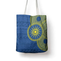 Vergina Sun Macedonia Tote Bag Greek Pattern Blue - Wonder Print Shop