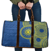 Vergina Sun Macedonia Travel Bag Greek Pattern Blue - Wonder Print Shop
