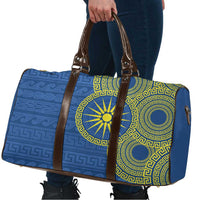 Vergina Sun Macedonia Travel Bag Greek Pattern Blue - Wonder Print Shop