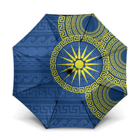 Vergina Sun Macedonia Umbrella Greek Pattern Blue - Wonder Print Shop