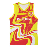 Macedonia Football Custom Basketball Jersey Go Risovi Grunge Style - Wonder Print Shop