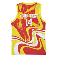 Macedonia Football Custom Basketball Jersey Go Risovi Grunge Style - Wonder Print Shop