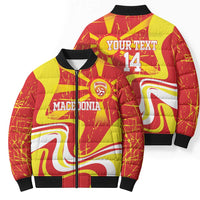 Macedonia Football Custom Bomber Puffer Jacket Go Risovi Grunge Style - Wonder Print Shop