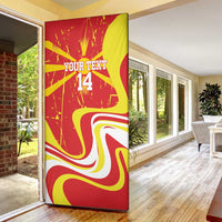 Macedonia Football Custom Door Cover Go Risovi Grunge Style - Wonder Print Shop