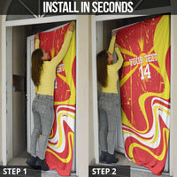 Macedonia Football Custom Door Cover Go Risovi Grunge Style - Wonder Print Shop