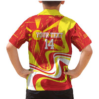 Macedonia Football Custom Family Matching Mermaid Dress and Hawaiian Shirt Go Risovi Grunge Style - Wonder Print Shop
