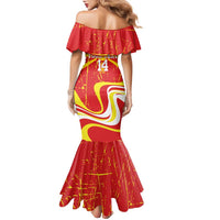 Macedonia Football Custom Family Matching Mermaid Dress and Hawaiian Shirt Go Risovi Grunge Style - Wonder Print Shop