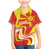 Macedonia Football Custom Family Matching Mermaid Dress and Hawaiian Shirt Go Risovi Grunge Style - Wonder Print Shop