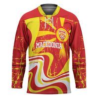 Macedonia Football Custom Hockey Jersey Go Risovi Grunge Style - Wonder Print Shop