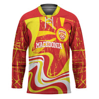 Macedonia Football Custom Hockey Jersey Go Risovi Grunge Style - Wonder Print Shop