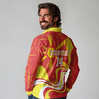Macedonia Football Custom Long Sleeve Polo Shirt Go Risovi Grunge Style - Wonder Print Shop