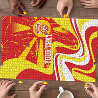 Macedonia Football Custom Puzzle Go Risovi Grunge Style - Wonder Print Shop