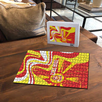 Macedonia Football Custom Puzzle Go Risovi Grunge Style - Wonder Print Shop