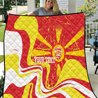 Macedonia Football Custom Quilt Go Risovi Grunge Style - Wonder Print Shop