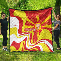 Macedonia Football Custom Quilt Go Risovi Grunge Style - Wonder Print Shop