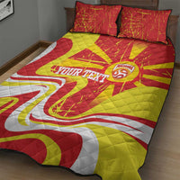 Macedonia Football Custom Quilt Bed Set Go Risovi Grunge Style - Wonder Print Shop