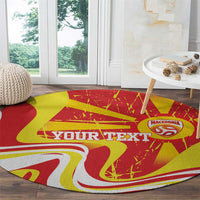 Macedonia Football Custom Round Carpet Go Risovi Grunge Style - Wonder Print Shop