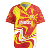 Macedonia Football Custom Rugby Jersey Go Risovi Grunge Style - Wonder Print Shop