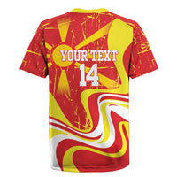 Macedonia Football Custom Rugby Jersey Go Risovi Grunge Style - Wonder Print Shop