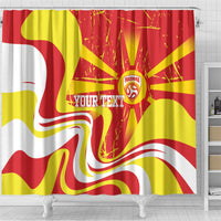 Macedonia Football Custom Shower Curtain Go Risovi Grunge Style - Wonder Print Shop