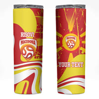 Macedonia Football Custom Skinny Tumbler Go Risovi Grunge Style - Wonder Print Shop
