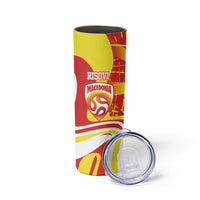Macedonia Football Custom Skinny Tumbler Go Risovi Grunge Style - Wonder Print Shop