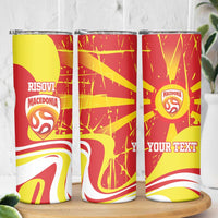Macedonia Football Custom Skinny Tumbler Go Risovi Grunge Style - Wonder Print Shop