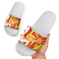 Macedonia Football Custom Slide Sandals Go Risovi Grunge Style - Wonder Print Shop