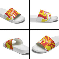 Macedonia Football Custom Slide Sandals Go Risovi Grunge Style - Wonder Print Shop