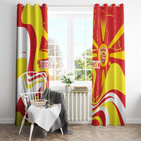 Macedonia Football Custom Window Curtain Go Risovi Grunge Style - Wonder Print Shop