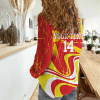 Macedonia Football Custom Women Casual Shirt Go Risovi Grunge Style - Wonder Print Shop