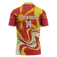 Macedonia Football Custom Zipper Polo Shirt Go Risovi Grunge Style - Wonder Print Shop