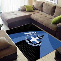 Personalised Greece Hellas Area Rug Coat Of Arms - Wonder Print Shop