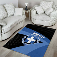 Personalised Greece Hellas Area Rug Coat Of Arms - Wonder Print Shop