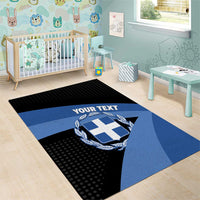 Personalised Greece Hellas Area Rug Coat Of Arms - Wonder Print Shop