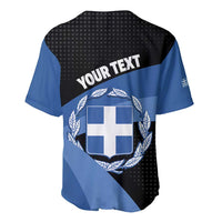 Personalised Greece Hellas Baseball Jersey Coat Of Arms - Wonder Print Shop